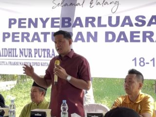 Anggota DPRD Pekanbaru Aidhil Nur Putra Sosialisasi Perda KTR di Labuhbaru Timur