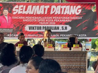 Victor Parulian Sosialisasikan Perda Investasi dan Penanaman Modal di Wilayah Kelurahan Tanjung Rhu Pekanbaru